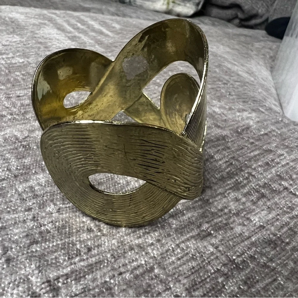 Runway Boutique LA The Fannie Cuff Light Gold Spiral Cuff Bracelet costume OS